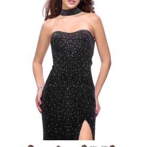 La Femme Black Prom Dress